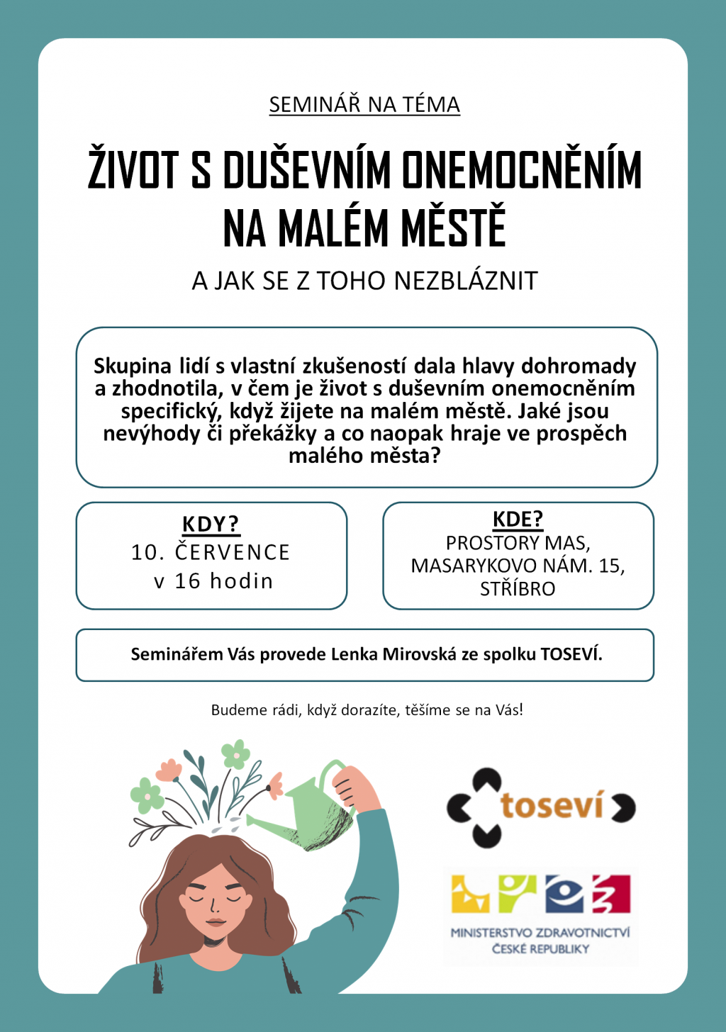 Seminář Život s duševním onemocněním na malém městě a jak se z toho nezbláznit